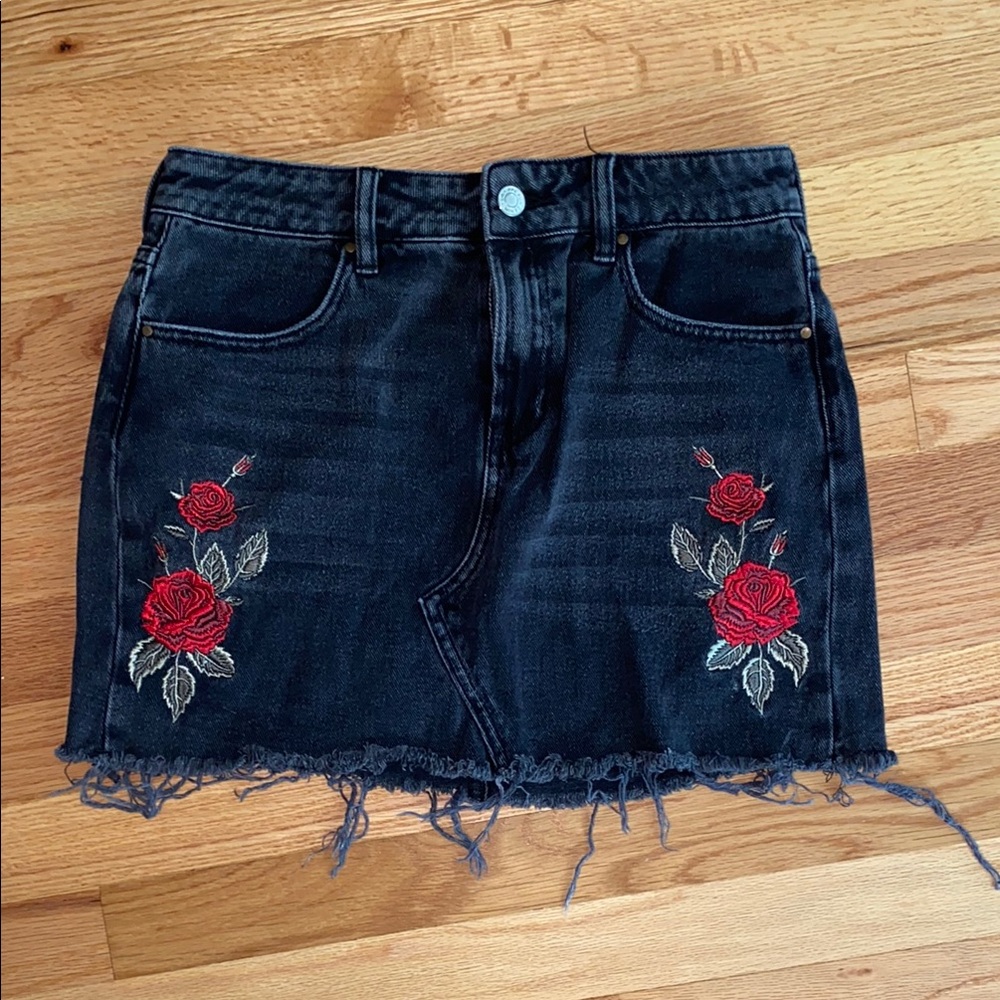 PacSun Blue Embellished Mini Skirt for Night Out